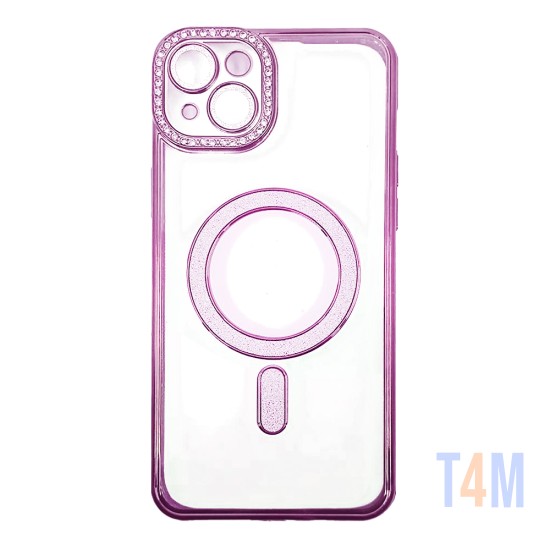 Funda Magnética con Lente de Cámara para Apple iPhone 15 Rosa